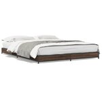vidaXL Cadre de lit sans matelas chêne marron 135x190 cm