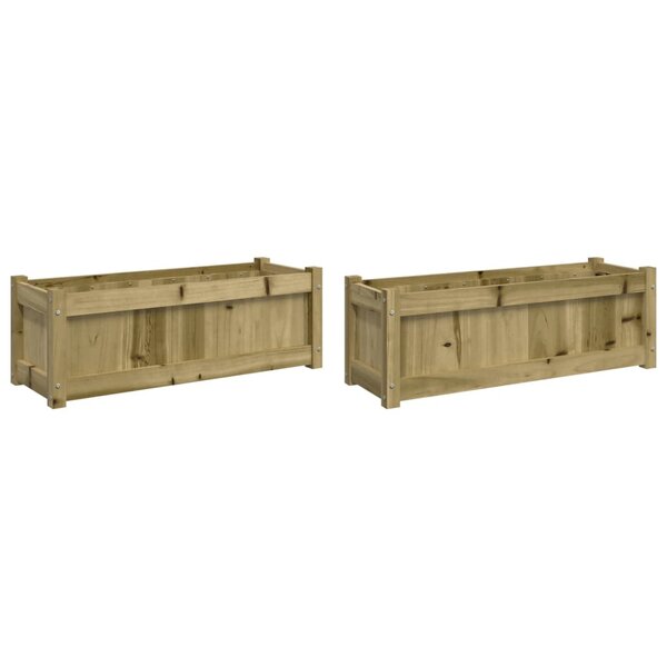 vidaXL Jardinières 2 Pièces bois de pin imprégné