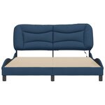 vidaXL Cadre de lit avec lumières LED bleu 160x200 cm tissu