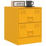 vidaXL Table de chevet jaune 34 5x39x44 cm acier