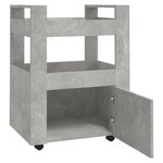 vidaXL Chariot de cuisine Gris béton 60x45x80 cm Bois d'ingénierie