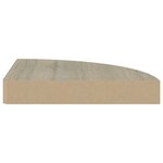 vidaXL Étagère d'angle flottante chêne 25x25x3 8 cm MDF