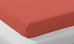 Drap housse en coton bio 140 x 200 cm - Orange