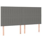 vidaXL Sommier à lattes de lit avec matelas Gris foncé 180x200cm Tissu