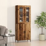 vidaXL Buffet avec Cabinet Mur en Bois Ancien en Bois Aggloméré