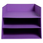 Corbeille À Courrier Combo 3 Niveaux Carton Teksto - Violet - X 4 - Exacompta