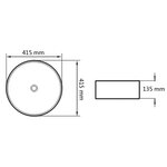 vidaXL Lavabo ronde Céramique Blanc 41 5 x 13 5 cm