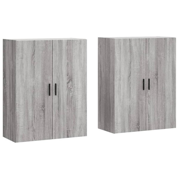vidaXL Armoires murales 2 Pièces sonoma gris 69 5x34x90 cm