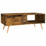 vidaXL Table basse Chêne fumé 100x49 5x43 cm Bois d'ingénierie