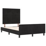Cadre de lit en velours noir vidaXL 120x200 cm