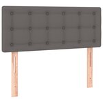 vidaXL Tête de lit à LED Gris 80x5x78/88 cm Similicuir