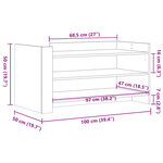 vidaXL Table basse chêne sonoma 100x50x50 cm bois d'ingénierie