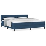 Lit à Ressorts vidaXL avec Matelas Bleu 200x200 cm Tissu