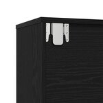 vidaXL Étagères 3 Pièces Chêne Noir 36x30x143 cm Bois d'ingénierie
