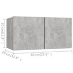 vidaXL Ensemble de meubles TV 6 Pièces Gris béton Bois d'ingénierie