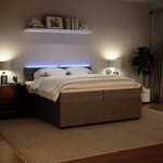 vidaXL Sommier à lattes de lit et matelas Gris clair 200x200cm Velours