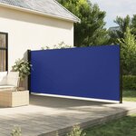vidaXL Auvent latéral rétractable bleu 160x600 cm
