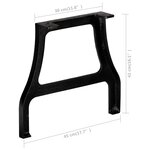 vidaXL Pied de table basse 2 Pièces Cadre en A Fonte