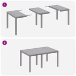 vidaXL Ensemble de salle à manger de jardin 5 pièces avec coussins gris clair poly rotin