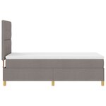 vidaXL Lit à sommier avec matelas taupe simple en tissu