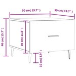 vidaXL Tables basses 2 Pièces chêne sonoma 50x50x40 cm bois d'ingénierie