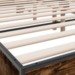 vidaXL Cadre de lit sans matelas chêne fumé 200x200 cm