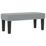 vidaXL Lit avec sommier avec matelas et banc gris clair 90x200 cm tissu