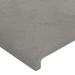 vidaXL Cadre de lit sans matelas gris clair velours