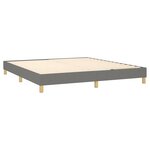 vidaXL Sommier à lattes de lit et matelas et LED Gris foncé 160x200 cm