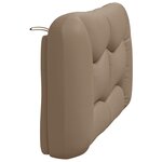 vidaXL Coussin de tête de lit cappuccino 140 cm similicuir
