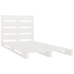 vidaXL Cadre de lit sans matelas blanc 100x200 cm bois de pin massif