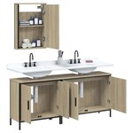 vidaXL Ensemble de meubles de salle de bain 3 Pièces chêne sonoma