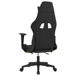 vidaXL Chaise de jeu de massage avec repose-pied Noir et jaune Tissu