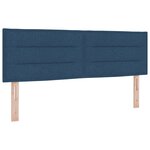 Lit à ressort vidaXL avec matelas bleu 140x190 cm tissu