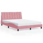 vidaXL Cadre de lit sans matelas rose 120x200 cm velours