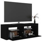 vidaXL Meuble TV avec lumières LED noir 120x35x40 cm