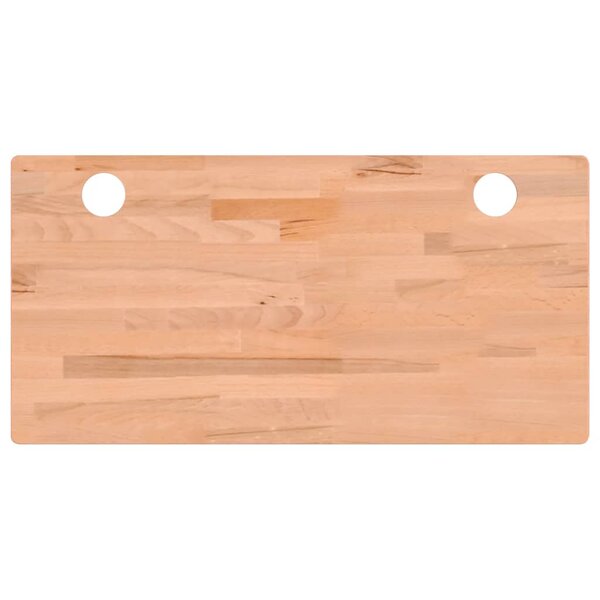 vidaXL Dessus de bureau 100x50x1 5 cm bois massif de hêtre