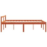 vidaXL Lit pour personne âgée cire marron 120x200cm bois de pin massif