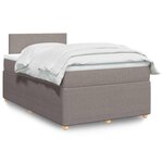 vidaXL Sommier à lattes de lit avec matelas Taupe 120x200 cm Tissu