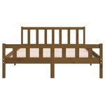 vidaXL Cadre de lit sans matelas marron miel bois massif 120x200 cm