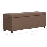 vidaXL Banc avec compartiment de rangement 116 cm Marron Polyester