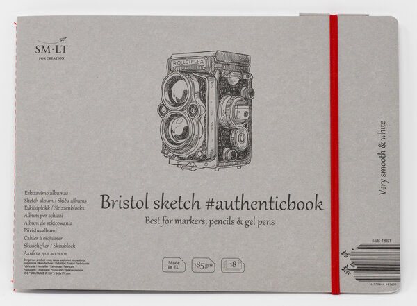 SM-LT Carnet- Dessin - Bristol - 24 5x17 6cm - 18  feuilles - 185 gsm