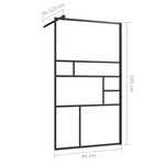 vidaXL Paroi de douche à verre ESG transparent 90x195 cm Noir