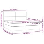 vidaXL Sommier à lattes de lit matelas LED Bleu 200x200 cm Tissu