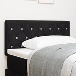 vidaXL Tête de lit LED avec boutons en cristal noire 100 cm en velours