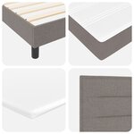 Lit à ressorts vidaXL avec matelas taupe 140x200 cm tissu