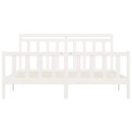 vidaXL Cadre de lit sans matelas blanc bois massif de pin 200x200 cm