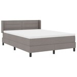 Lit à ressorts vidaXL avec matelas taupe 140x200 cm tissu