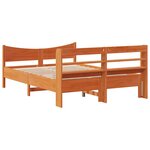 vidaXL Cadre de lit avec tête de lit cire marron 140x190cm bois de pin