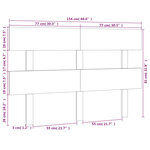 vidaXL Tête de lit 154x3x81 cm Bois massif de pin